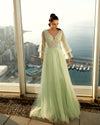 Formal Dresses Long Layered Formal Dress Green