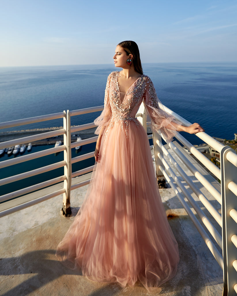 Formal Dresses Long Layered Formal Dress Misty Rose