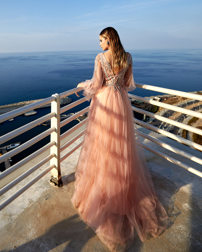 Formal Dresses Long Layered Formal Dress Misty Rose