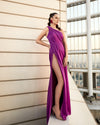 Prom Dresses Long Prom Formal Slit Dress Magenta