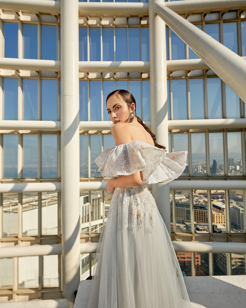 Prom Dresses Long Formal A Line Prom Dress Gray