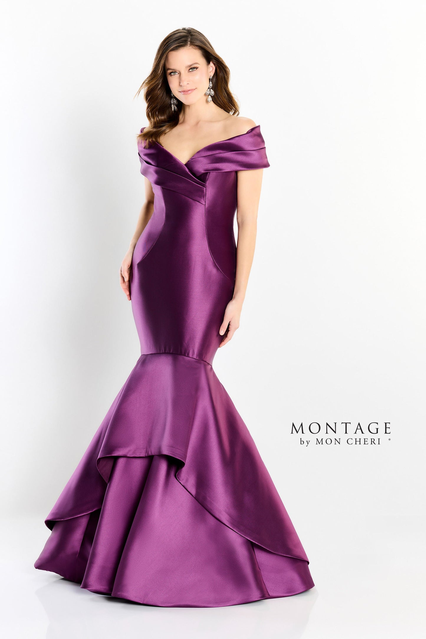 Prom Dresses Pleated Long Formal Evening Mermaid Dress Aubergine