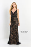 Formal Dresses Beaded Lace Long Formal Evening Dress Black/Nude