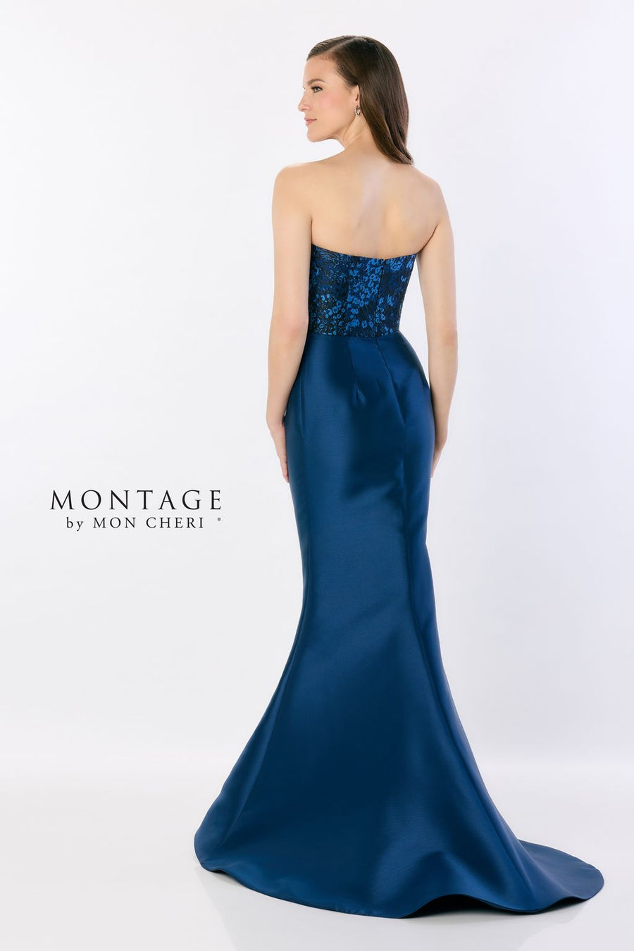 Formal Dresses Long Mermaid Gown Peplum Ruffle Formal Evening Dress Navy Blue