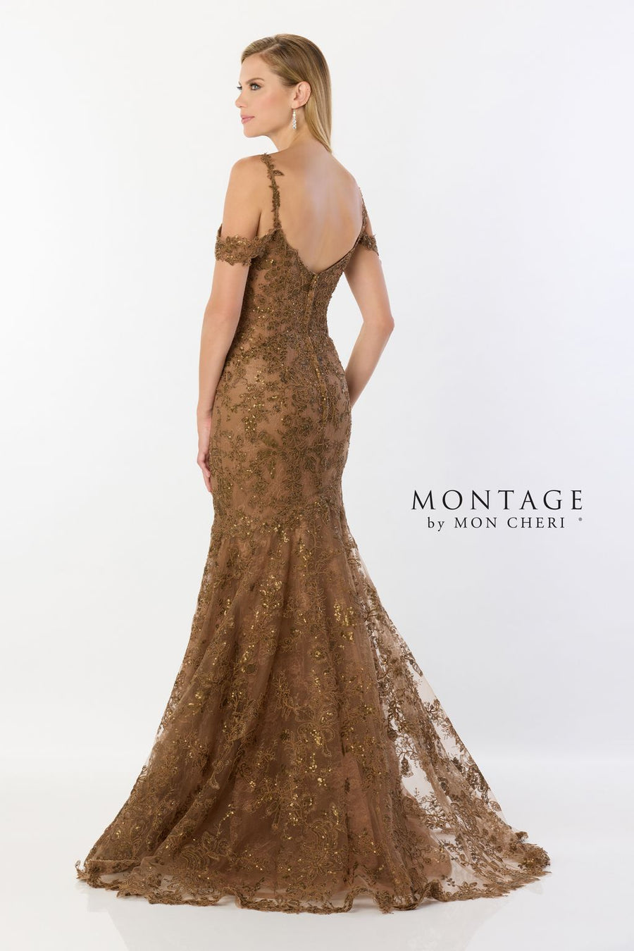 Formal Dresses Long Lace Sequin Mermaid Evening Formal Dress  Cinnamon