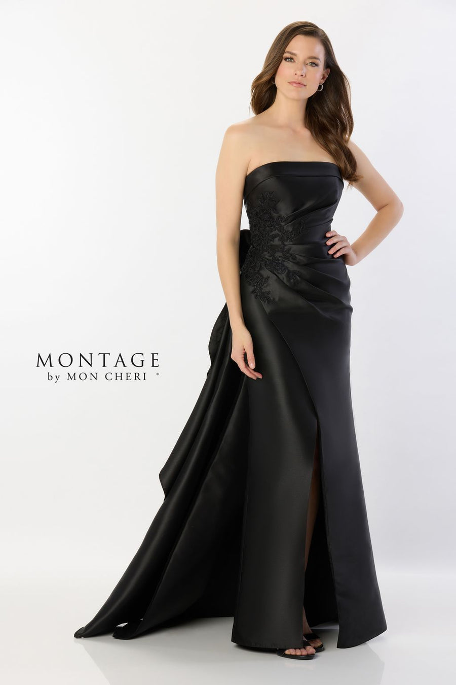 Formal Dresses Long Lace High Slit Formal Evening Dress Black