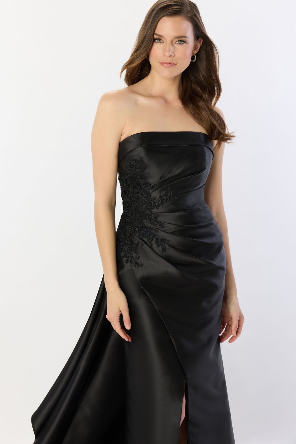 Formal Dresses Long Lace High Slit Formal Evening Dress Black