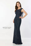 Formal Dresses Beaded Long Formal Evening Dress Navy Blue