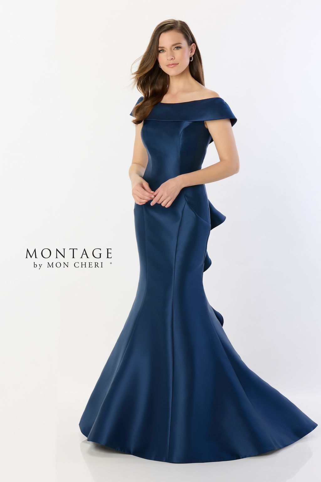 Formal Dresses Long Formal Ruffle Evening Dress Navy Blue