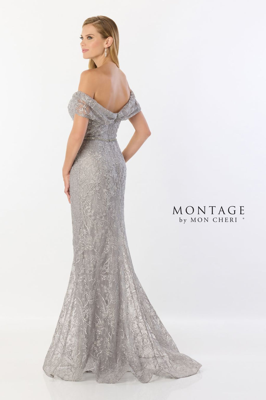 Formal Dresses Long Beaded Belt Evening Formal Dress Silver