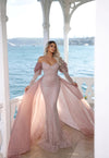 Prom Dresses Long Formal Mermaid Sequin Evening Prom Dress Blush