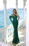 Prom Dresses Long Mermaif Formal Sequin Prom Dress Ever Green
