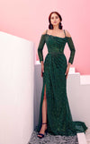 Prom Dresses Prom Long A Line Formal Evening Dress Dark Green