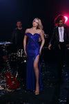 Prom Dresses Prom Long Formal Fitted Sequin Evening Dress Royal