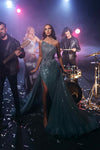 Prom Dresses Beaded Prom Long Formal Mermaid Evening Dress Asparagus