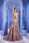 Prom Dresses Formal Long Slit Prom Evening Dress Pink