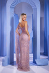 Prom Dresses High Slit Formal Prom Long Dress Pink