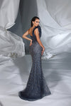 Prom Dresses Formal Long Prom Mermaid Dress Navy/Gold