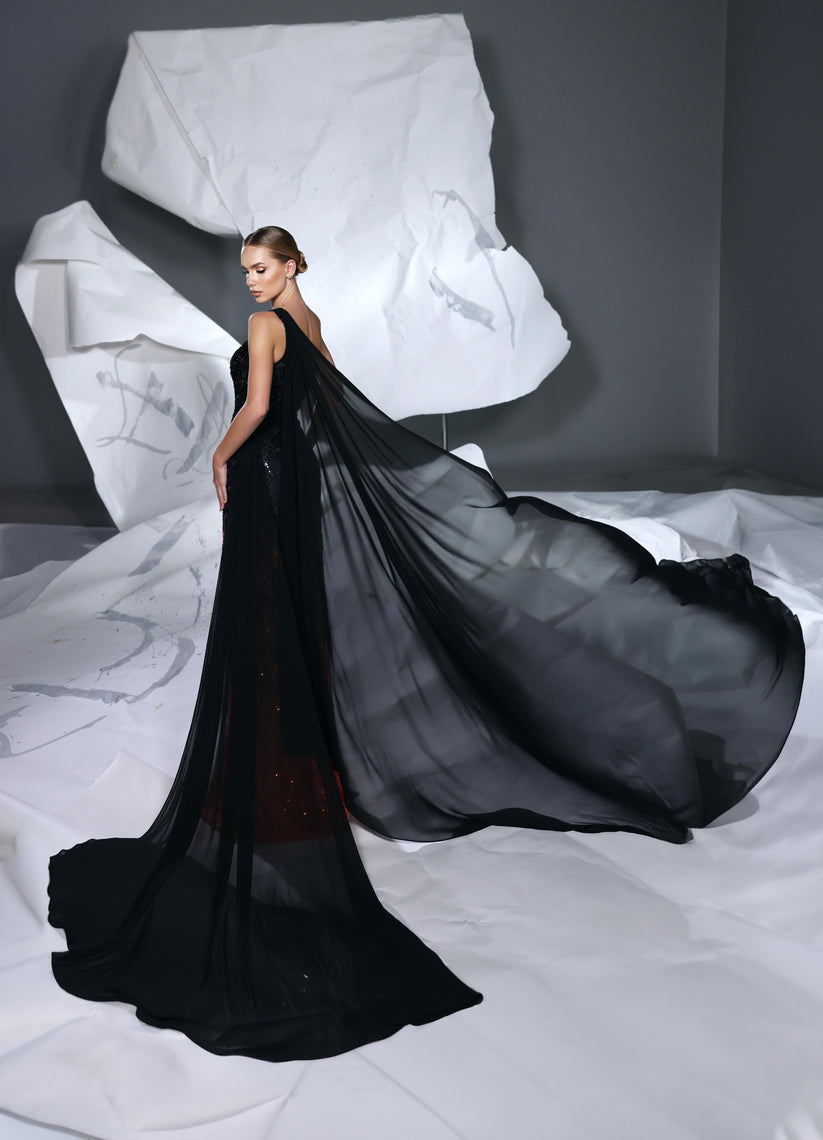 Prom Dresses Prom Long Fitted Formal Dress Black/Orange