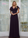Mother of the Bride Dresses  Modest A Line Long Formal Mother of the Bride Dress Eggplant