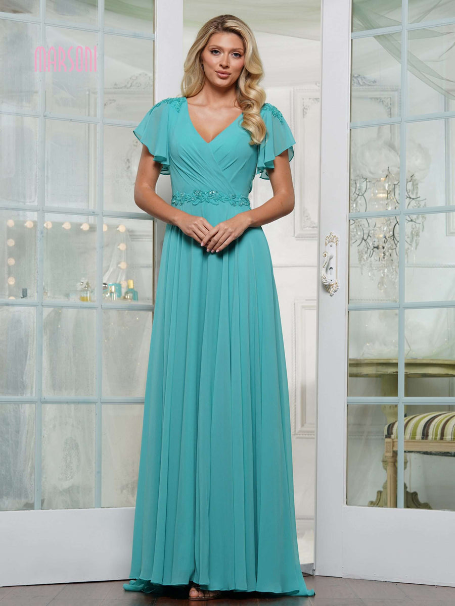 Mother of the Bride Dresses  Modest A Line Long Formal Mother of the Bride Dress Sage