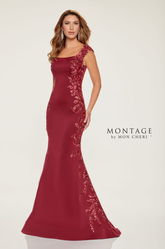 Formal Dresses Long Floral Lace Formal Dress Bordeaux