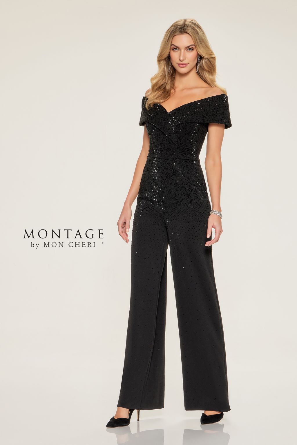 Jumpsuit Long Wide Leg Evening Formal Jumpsuit Black