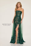 Formal Dresses Sequin Long Glitter Mermaid Formal Dress Hunter Green/Nude