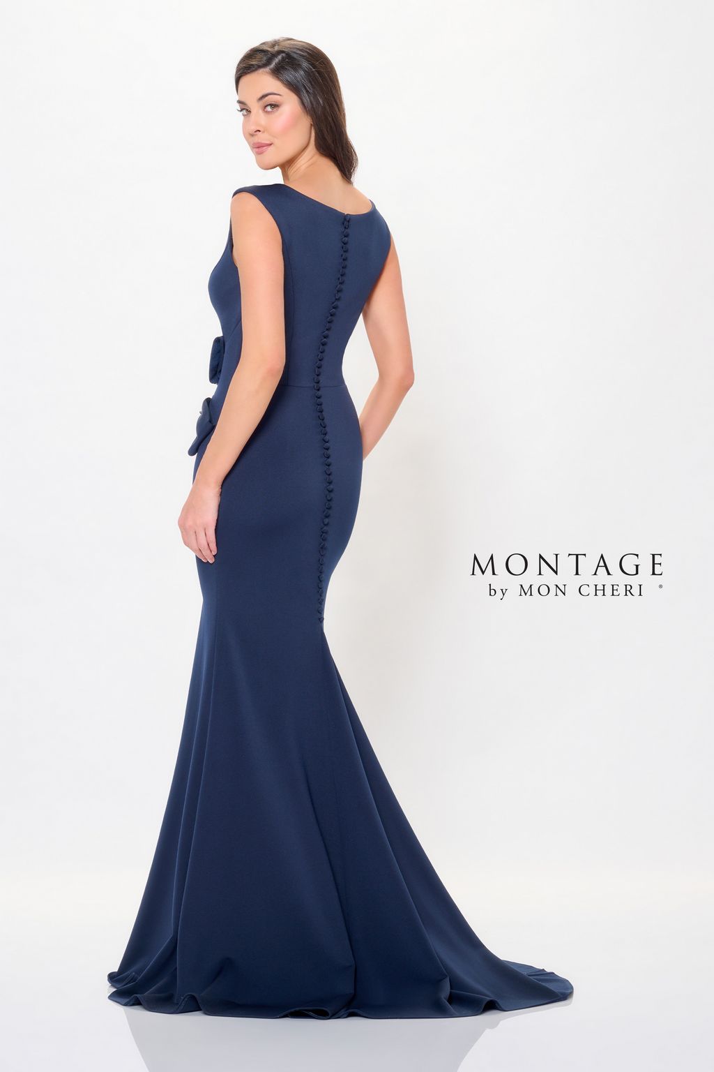 Formal Dresses Long Fitted Formal Beaded Evening Dress Navy Blue