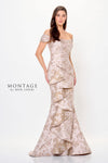 Formal Dresses Long Mermaid Formal Floral Metallic Evening Dress Blush