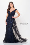 Formal Dresses Long Formal Detachable Train Evening Dress Black/Navy Blue