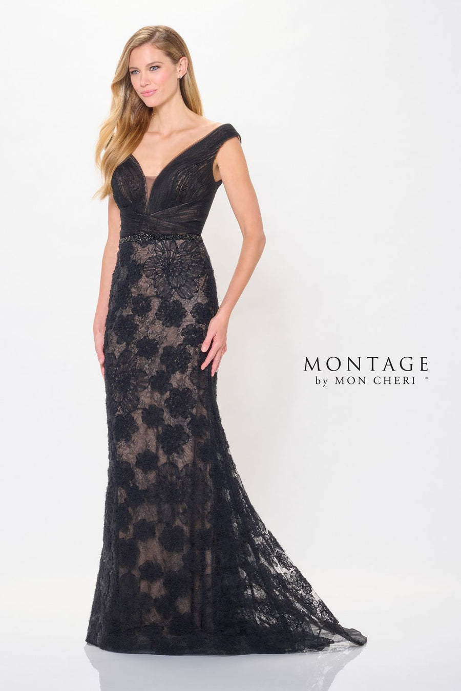 Formal Dresses Long Formal Detachable Train Evening Dress Black/Nude