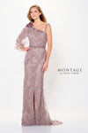 Formal Dresses Long Formal Beaded 3D Floral Applique Evening Dress Mink