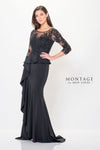 Formal Dresses Long Beaded Formal Peplum Evening Dress Black