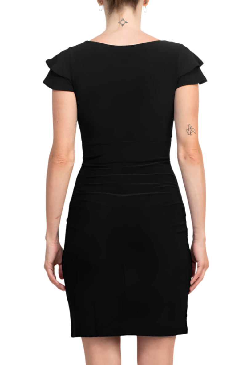 Cocktail Dresses Fitted Short Cocktail Mini Dress Black