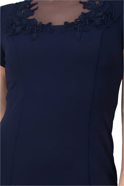 Formal Dresses Fitted Long Formal Evening Dress Navy