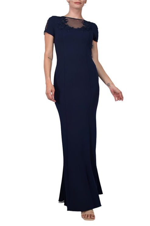 Formal Dresses Fitted Long Formal Evening Dress Navy