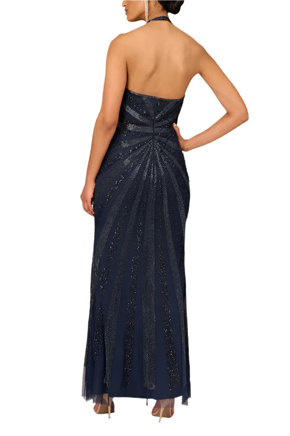 Prom Dresses Formal Long Beaded Prom Dress Navy