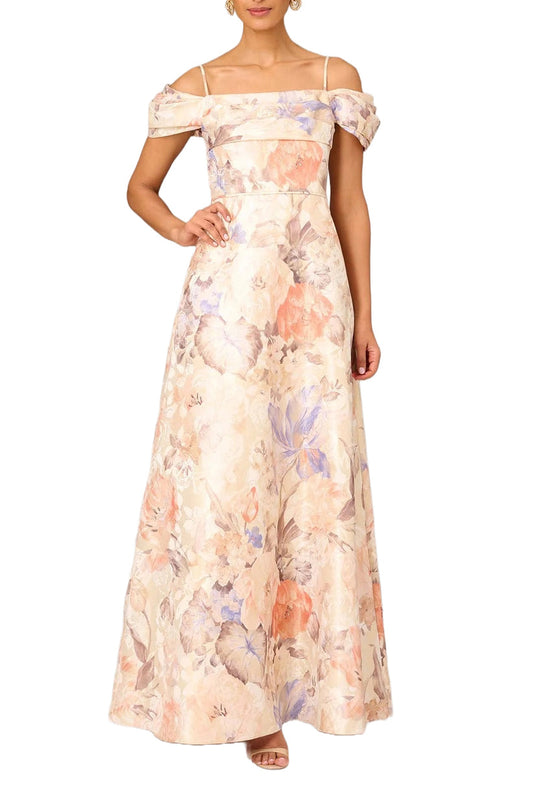 Formal Dresses Long Formal Metallic Evening Dress Bronze Multi