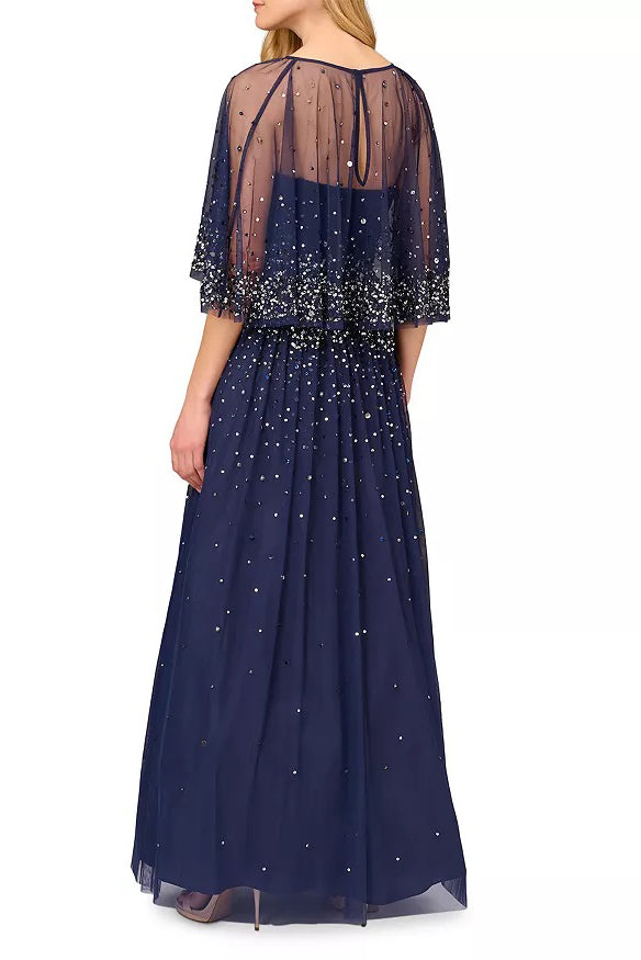 Formal Dresses Long Beaded Ball Gown Formal Dress NAVY