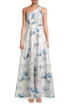 Formal Dresses Formal Long A Line Floral Print Evening Dress Blue Multi