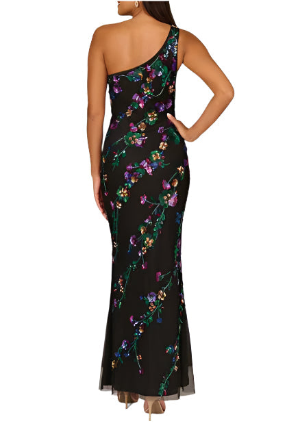 Formal Dresses Beaded Long Formal Mermaid Evening Dress Black Multi