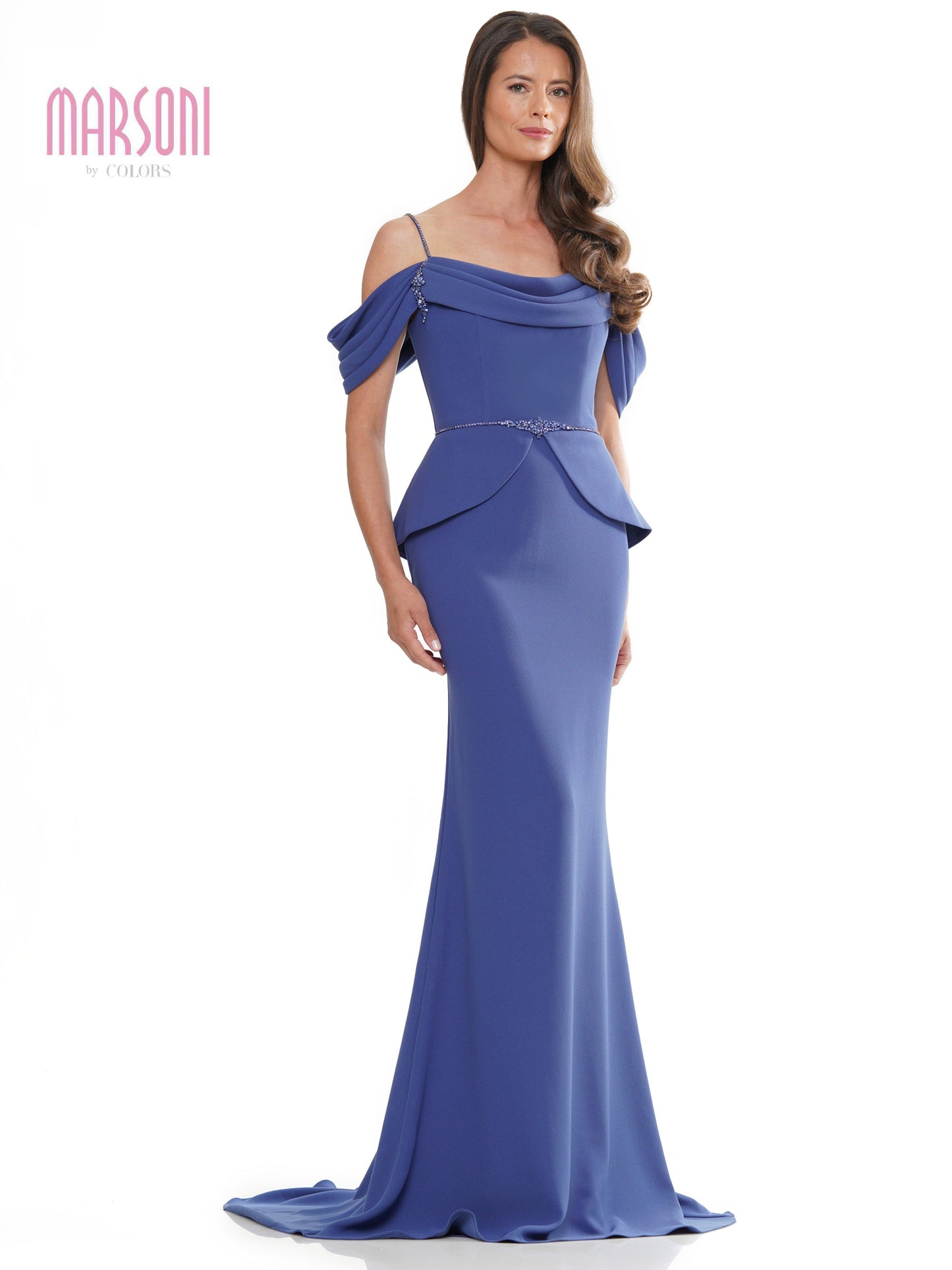 Mother of the Bride Dresses Mother of the Bride Off Shoulder Peplum Sheath Dress Deep Royal