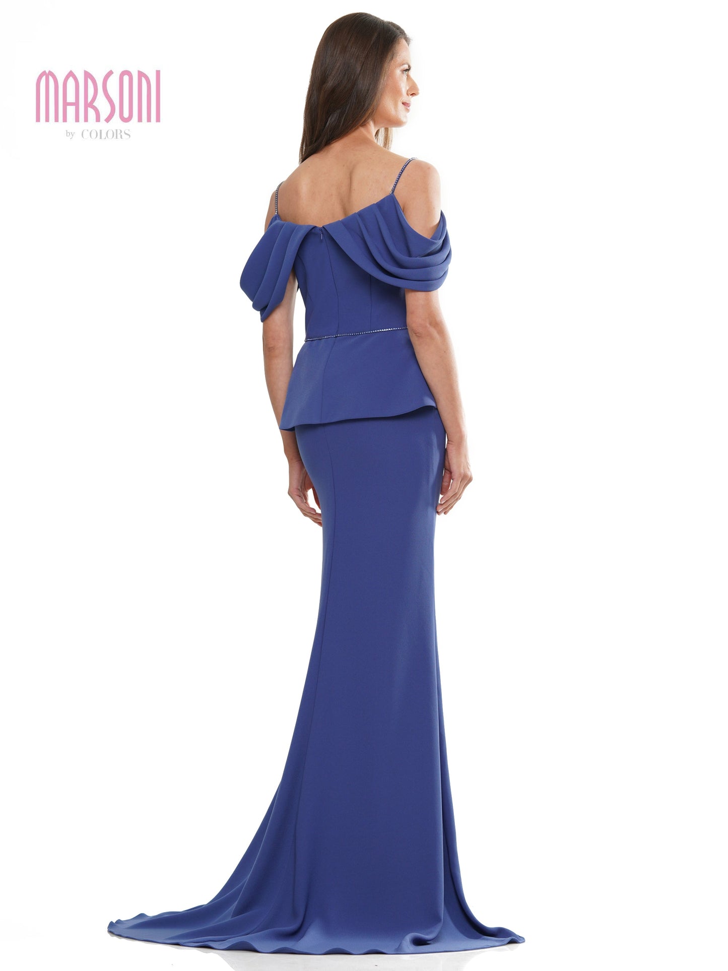 Mother of the Bride Dresses Mother of the Bride Off Shoulder Peplum Sheath Dress Deep Royal
