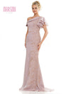 Mother of the Bride Dresses Mother of the Bride One Shoulder Lace Applique Dress Mauve