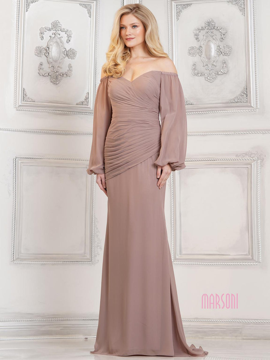 Mother of the Bride Dresses Mother of the Bride Long Sleeve Dress Latte