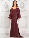Mother of the Bride Dresses Mother of the Bride Long Sleeve Dress Wine