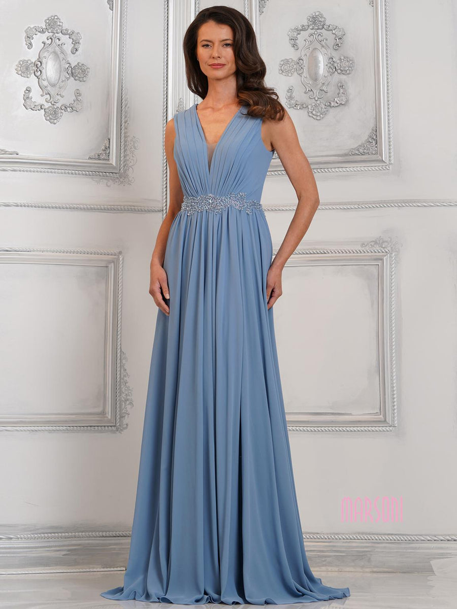 Formal Dresses Long A Line Formal Prom Dress Slate Blue