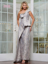 Formal Dresses Long Fitted Formal Evening Dress Mauve Silver