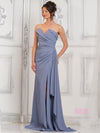 Formal Dresses Long Fitted Formal Prom Beaded Dress Slate Blue